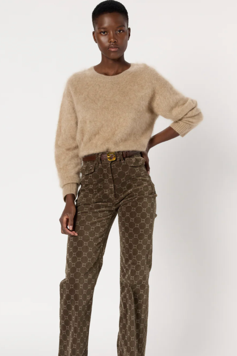 Gerard Darel, Elina Fuzzy Cashmere Sweater- Sable