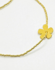 The Makery, Long Gold Heartstring Necklace with Daisy Charm