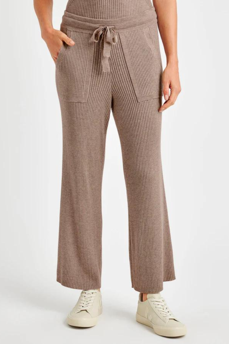 Splendid, Georgie Rib Pants-Tawny Heather