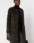 Gerard Darel, Matilda Reversible Plain and Leopard Coat - Marron