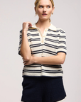 Velvet, Lumae Mesh Cotton. Knit Top