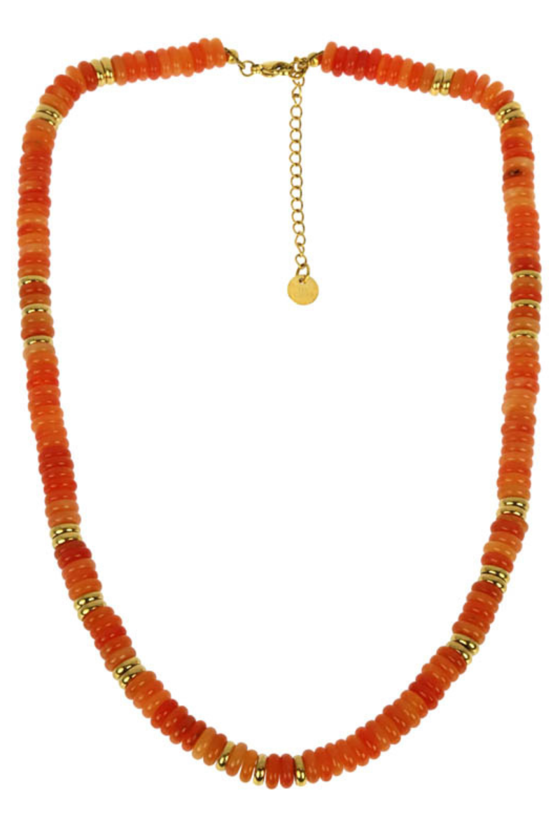 LC, Ashe Steel Necklace - Orange