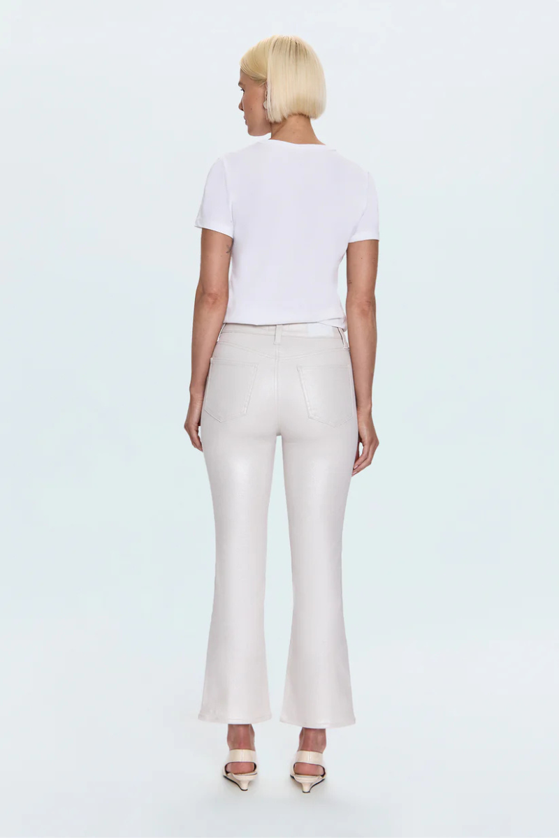 Pistola, Lennon High Rise Crop Boot Pant - Ivory Luster