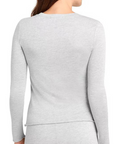 Splendid, Maddox Silver Metallic Long Sleeve