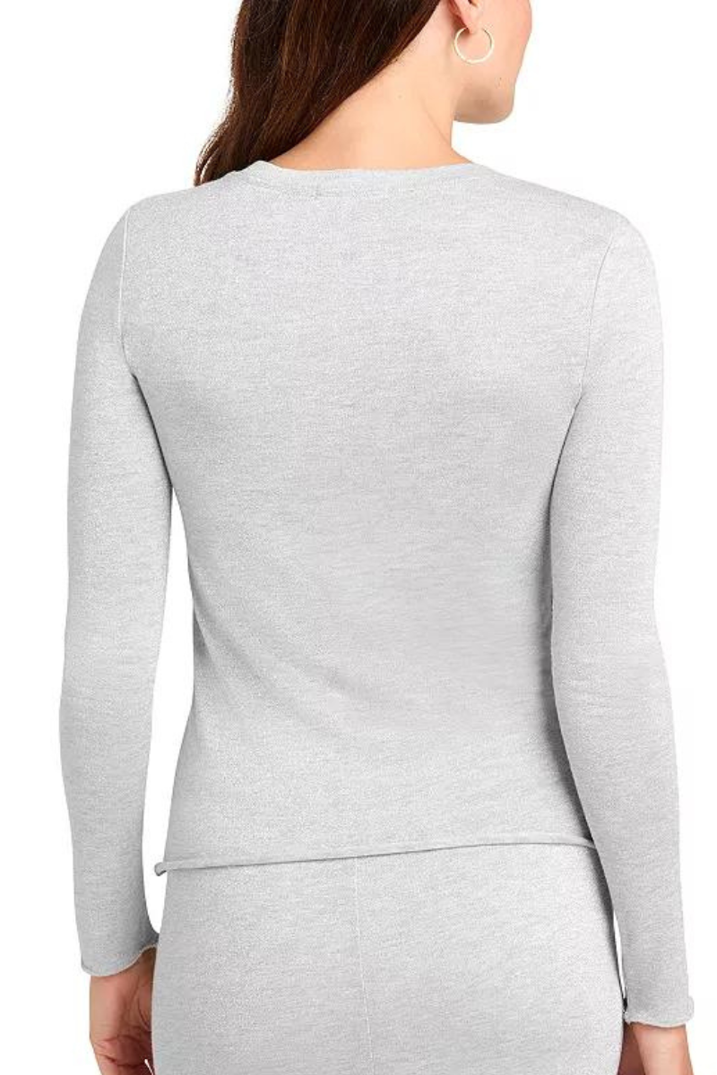 Splendid, Maddox Silver Metallic Long Sleeve