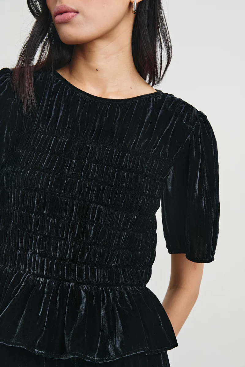 Rails, Rosie Short Sleeve Shirt-Black Velvet