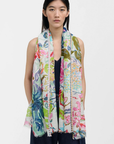 ÉPICE Paris, Classic Flowers Scarf- Orchid