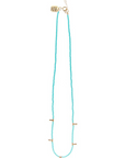 Sidai Designs, 5 Drop Kisongo Necklace- Turquoise/ Gold