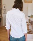 Frank & Eileen, Barry Tailored Button-Up Shirt-White Tattered Denim