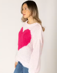Lyla+Luxe, Lucy Hand Knit Heart Sweater