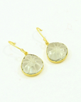 Schmuckoo, Harper Earring Gold Plated - Natural Green Amethyst