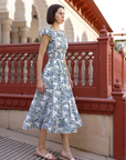 Maison Marigold, Majorca Midi Dress- Blue/Green