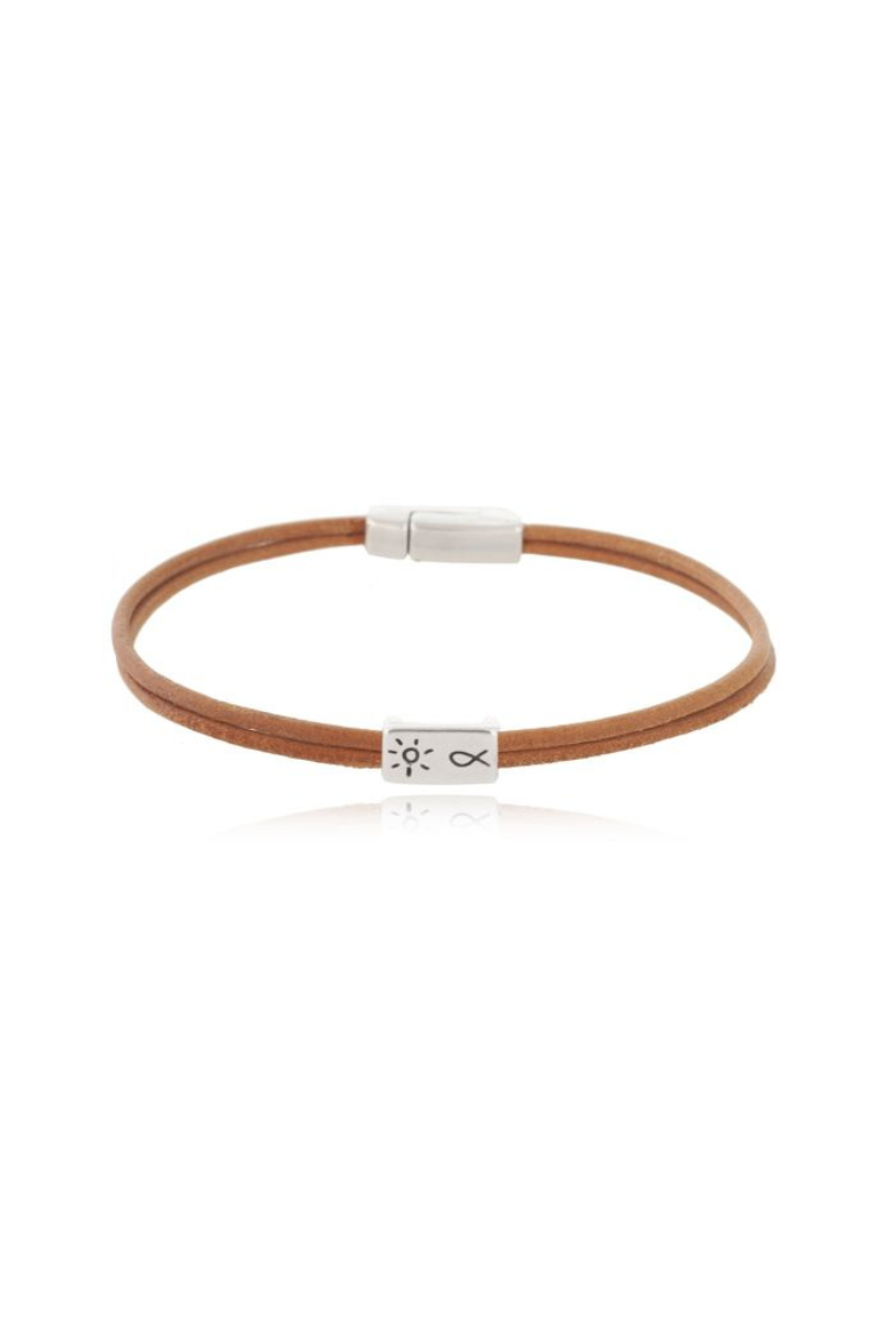 AB, Women's Leather Bracelet With Magnetic Clasp