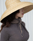 Oats & Rice, Bronte Knitted Cashmere Scarf-Tan