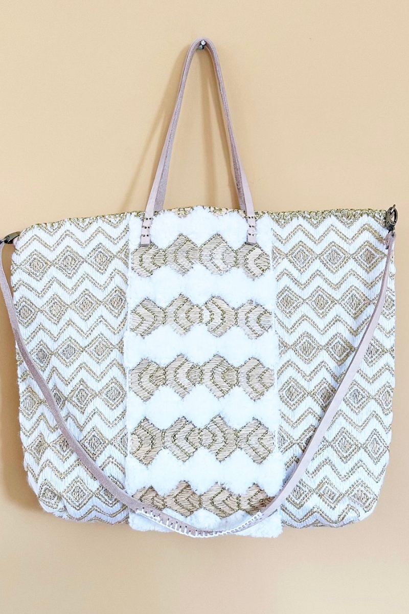 En Shallah, Cuba Cloth Bag M- White