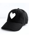 Kerri Rosenthal, Baseball Hat-Heart Patch White/Black