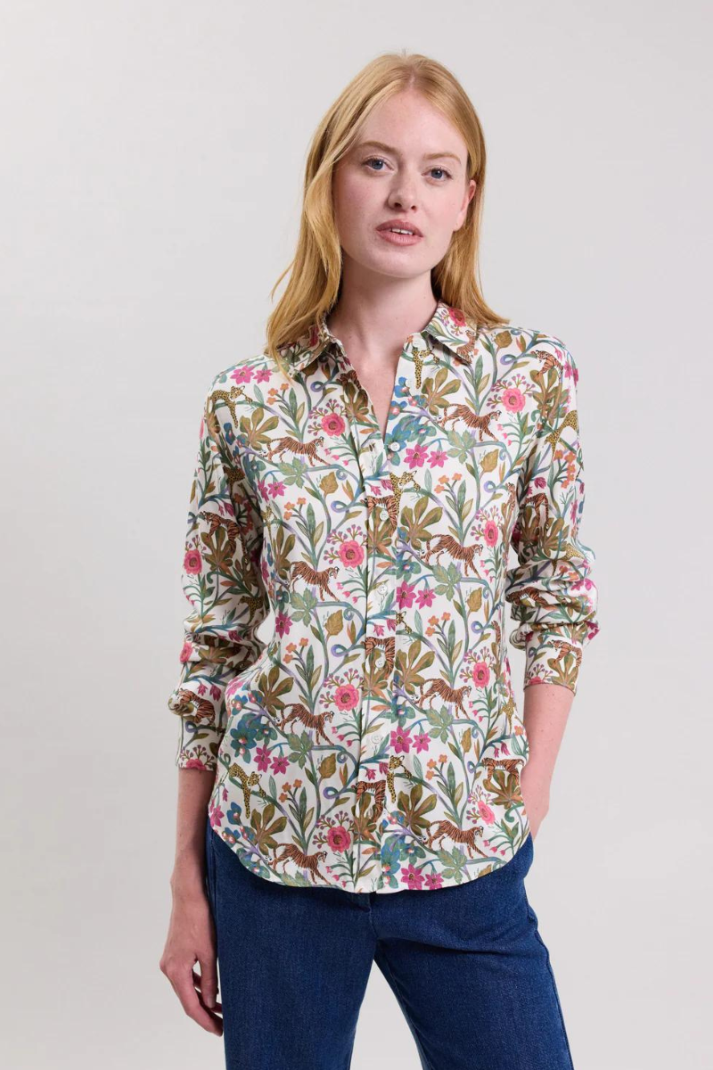 Hartford, Coraz Wild Print Woven shirt-  Off-White