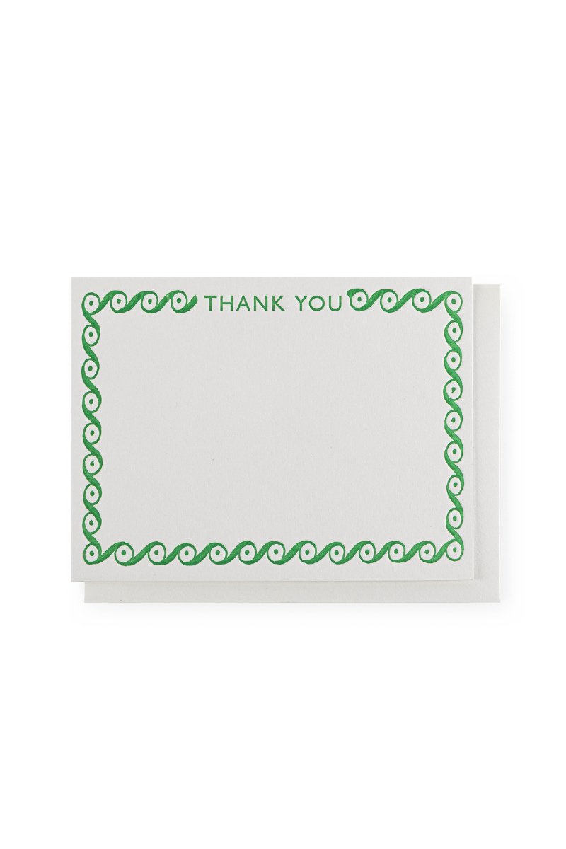 Archivist Gallery, Thank You Green Notecards Set