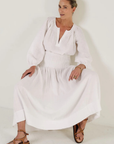 Mondo Corsini, Elizabeth Linen Blouse- White
