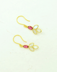 Schmuckoo, Avra Earrings - Pink Tourmaline & Moonstone