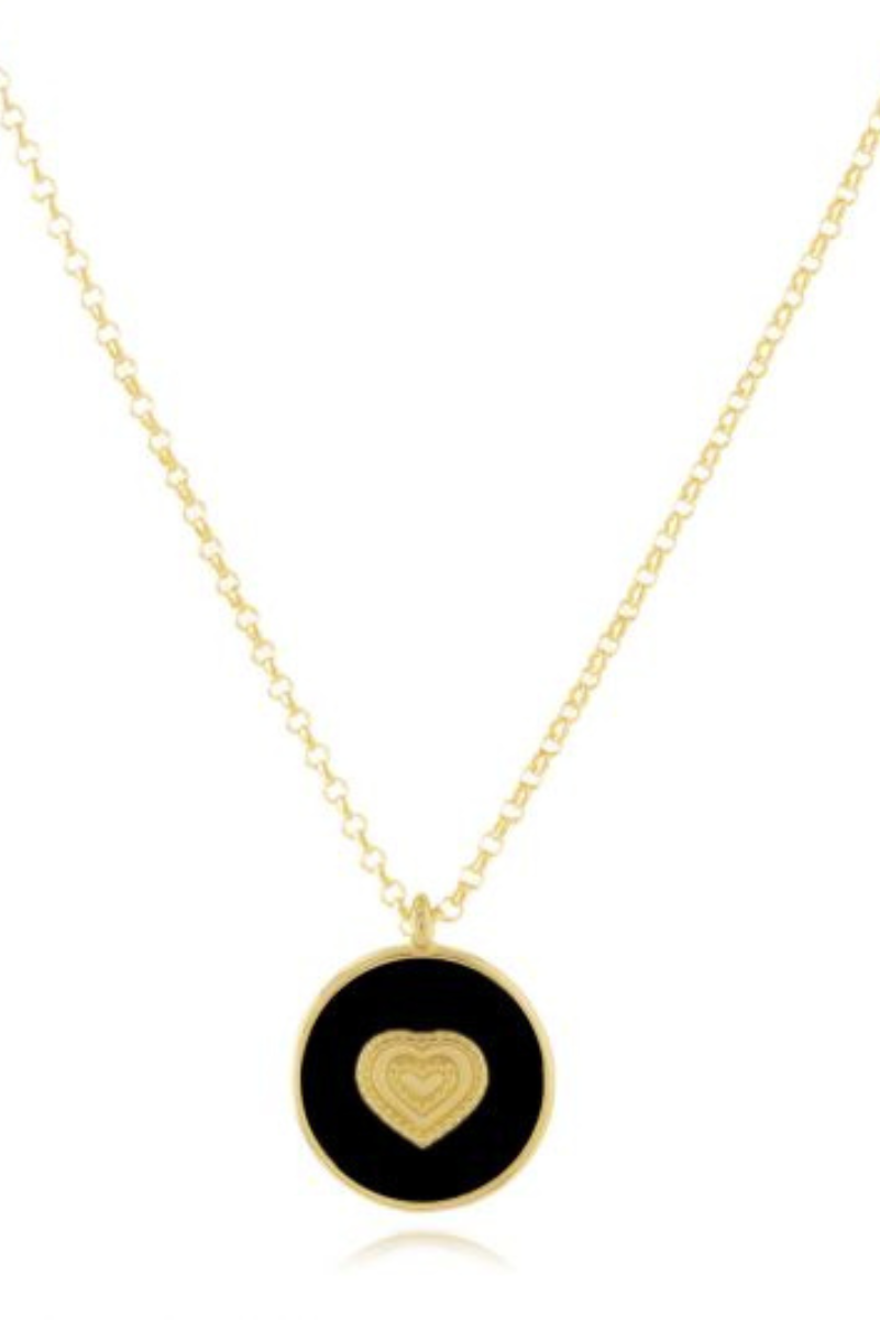 AB, Gold Chain with Enamel Pendant