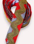 Nimo With Love, Belt - Gold/Ikat Red