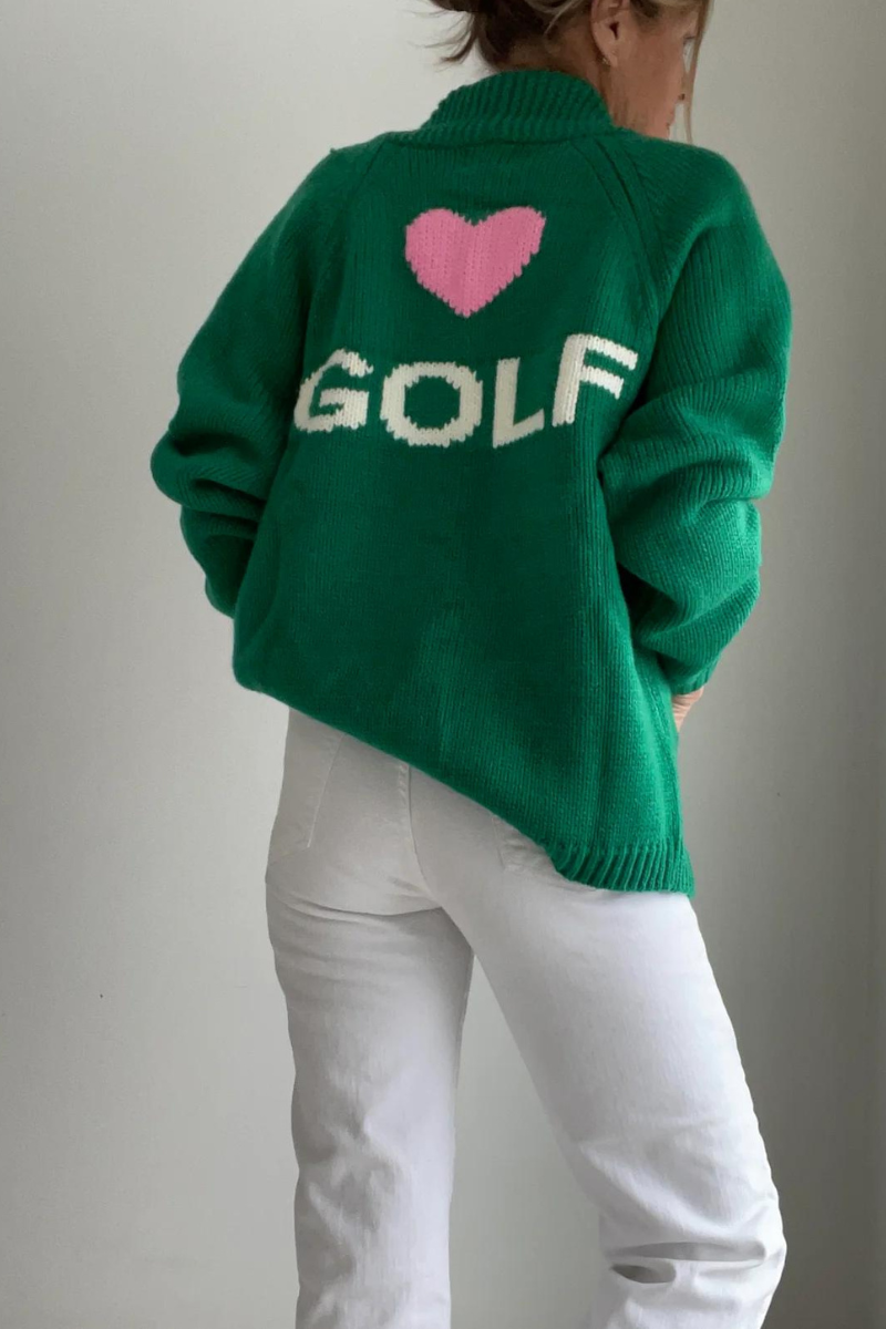 Varsity Cardigan-Golf