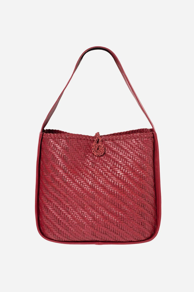 Stella Forest, Lorine Braided Bag-Bordeaux