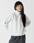 Lyla & Luxe, Calli Mockneck Sweater-Ice Grey