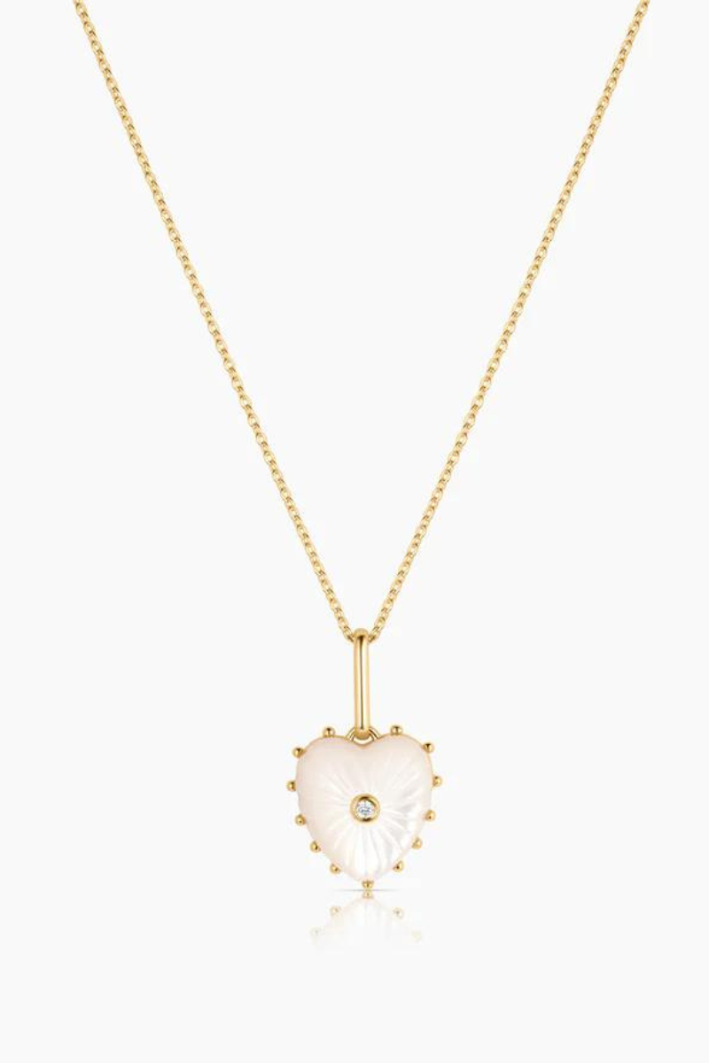 Thatch, Isabel Mother of Pearl Heart Necklace