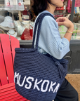 Muskoka woven Bag - Navy
