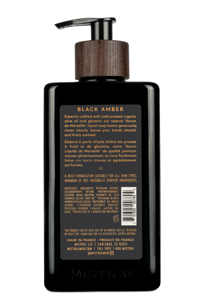 MISTRAL, Liquid Hand Soap-Black Ambre