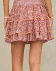M.A.B.E, Ceci Print Mini Skirt- Pink