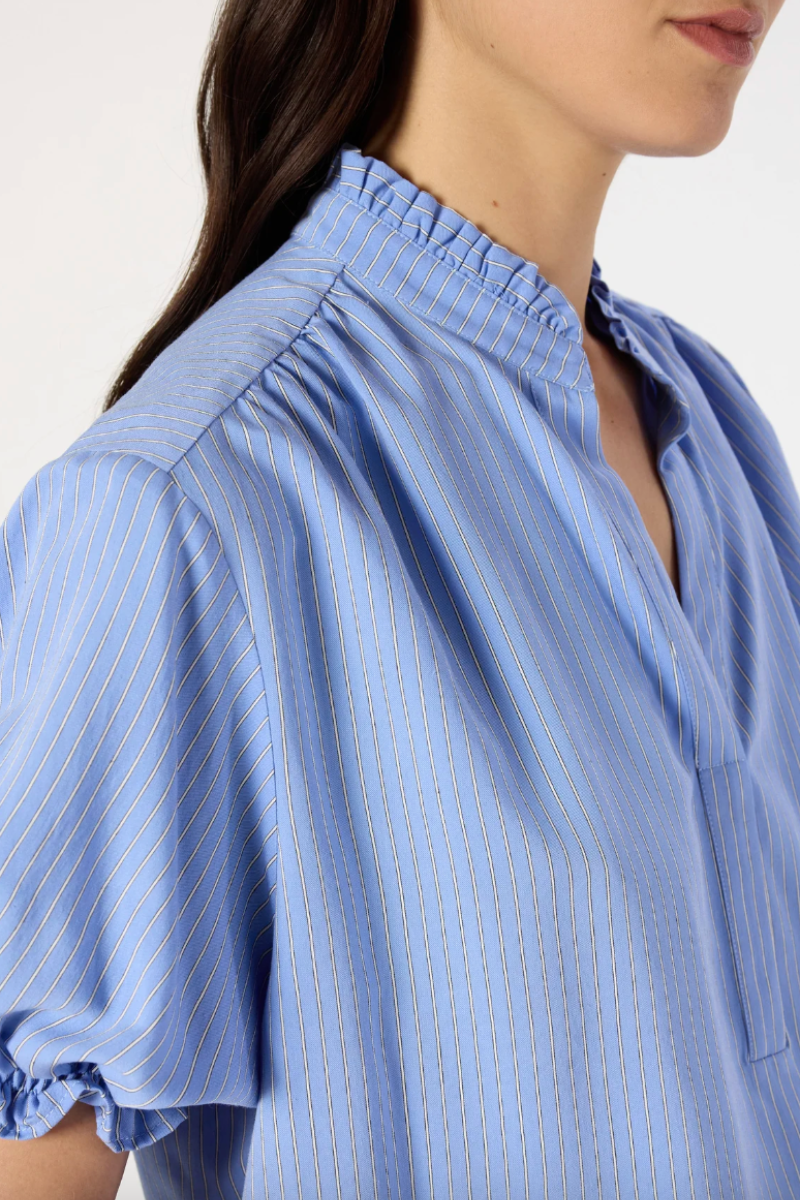 Gerard Darel, Amira Ruffled Stripe Blouse