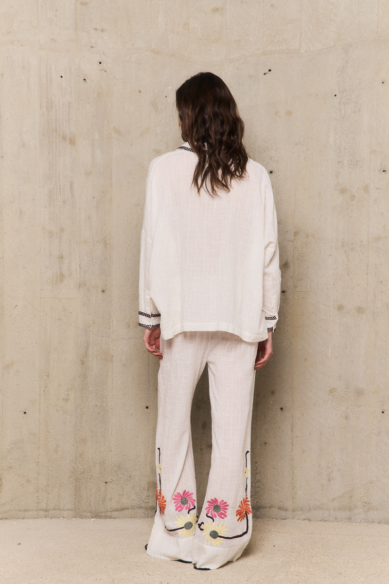 Stella Forest, Augustine Elastic Pant - Ecru