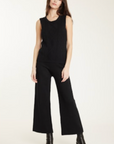 Pistache,  Black Knit Pant