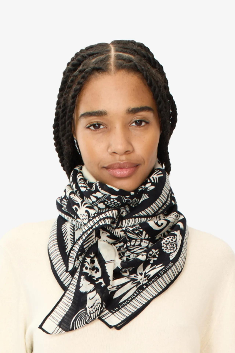 Inoui Editions, Ludwig Square 100 Scarf-Black