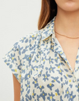 Velvet, Paulette Floral Cotton Button Up Top- Multicolour