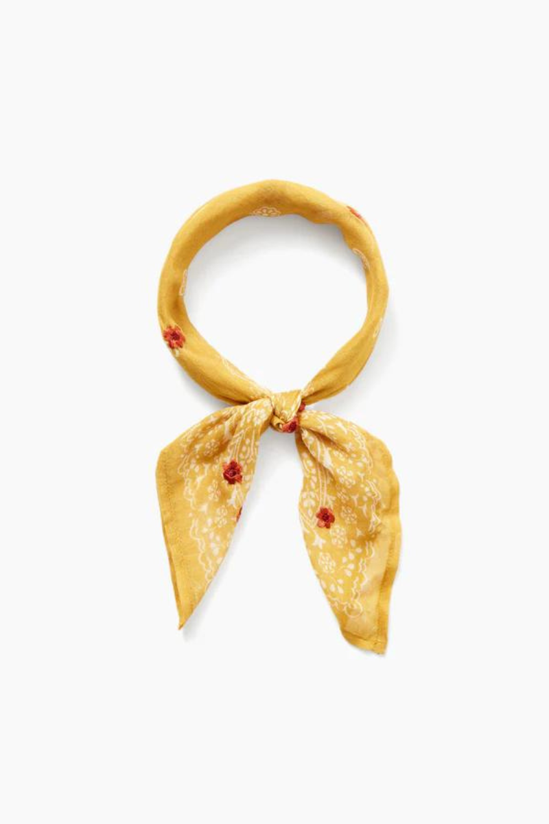 Chan Luu, Golden Apricot Embroidered Bandana