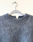 Brushed Cashmere Tee-Feather Grey