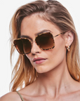 Krewe, Jolene Sunglasses -18K Titanium & Blonde Tortoise