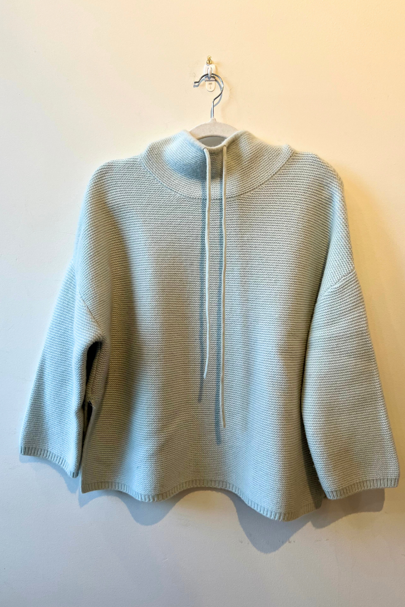 Cashmere Drawstring Funnel Neck Sweater