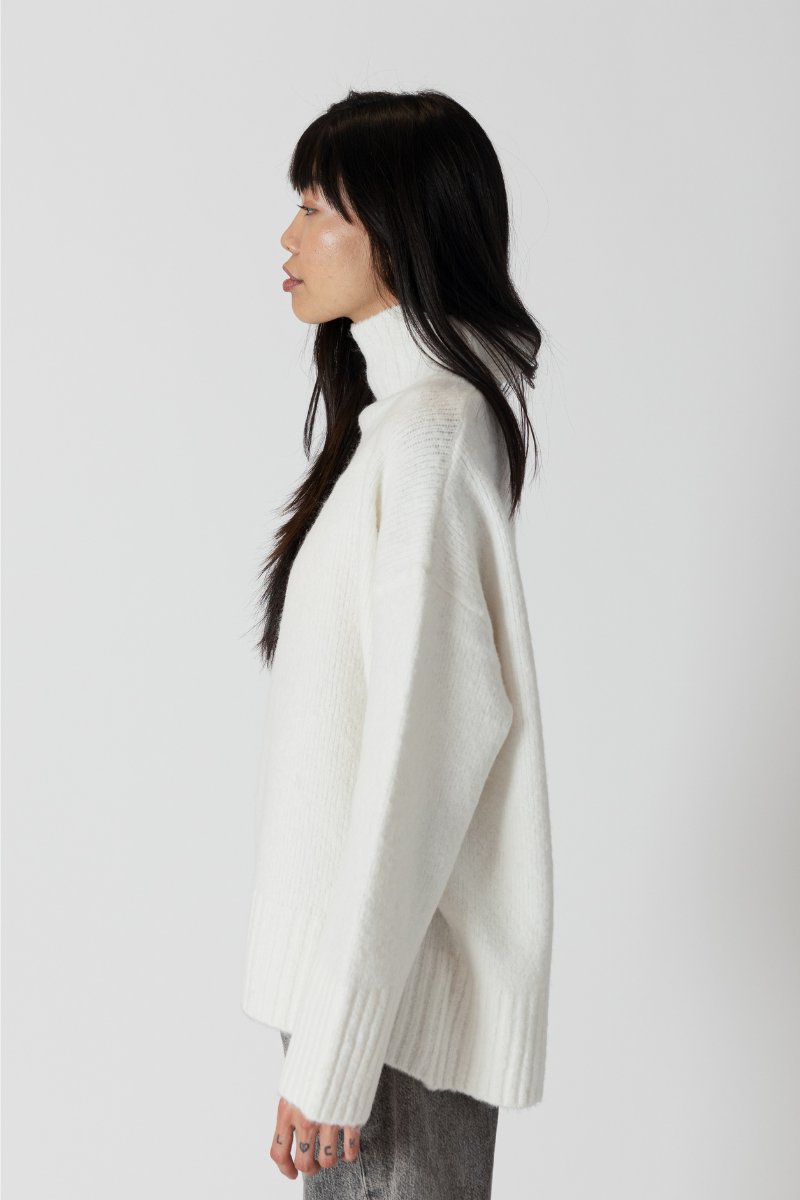 Lyla & Luxe, Oliver Luxe Eco Mockneck Sweater-Off White