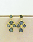Antila Earring Gold Plated - Labradorite
