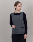Oats & Rice, Cottage Pocket Cashmere Tank - Charcoal