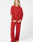 Kerri Rosenthal, Ex-Boyfriend Patchwork Sweatshirt- Poppy Red