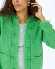 Kerri Roesenthal, Fringe Beau-lero Cardigan - Grass Green
