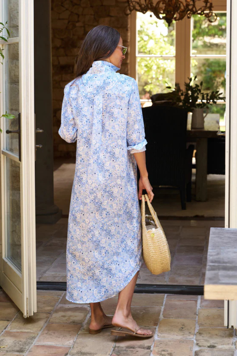 Frank & Eileen, Rory Maxi Shirt Dress - Blue Floral