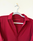 Frank & Eileen, Patirck Popover Henley - Garnet