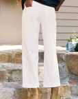 Frank & Eileen, Westport Italian Wide Leg Chino-Chalk